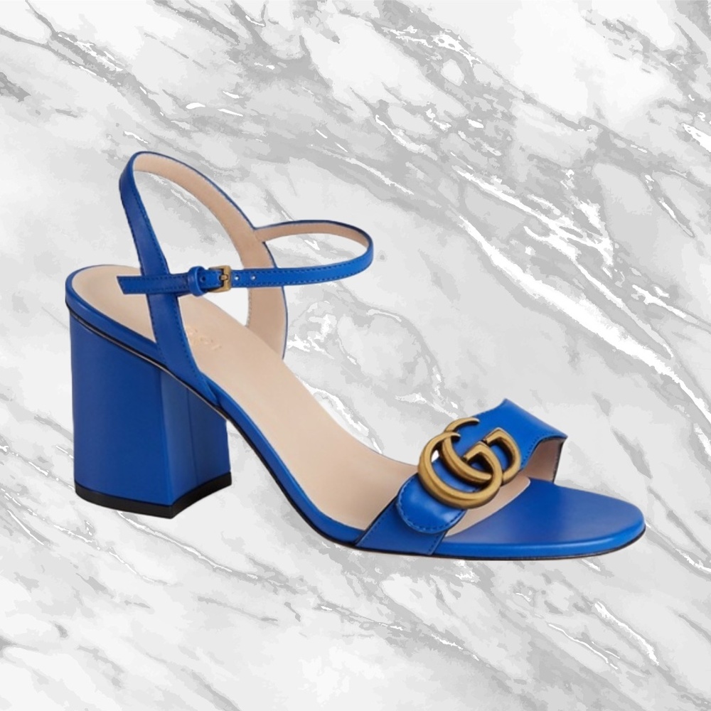Gucci Marmont GG Ankle-Strap Sandals